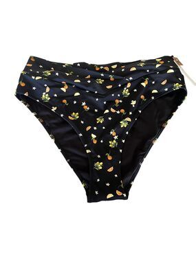New Victoria's Secret Swimsuit High Rise Black Citrus Bottoms Plus Size XXL NWT